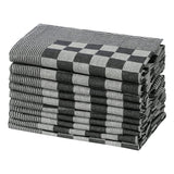 Vidaxl Kitchen Cloths 10 ST 50x70 cm Algodón blanco y negro