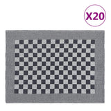 Vidaxl Kitchen cloths 20 st 50x70 cm cotton black and white