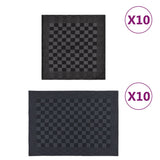 Vidaxl 20-Stéck Kichen Stoff Set Kotteng schwaarz a gro