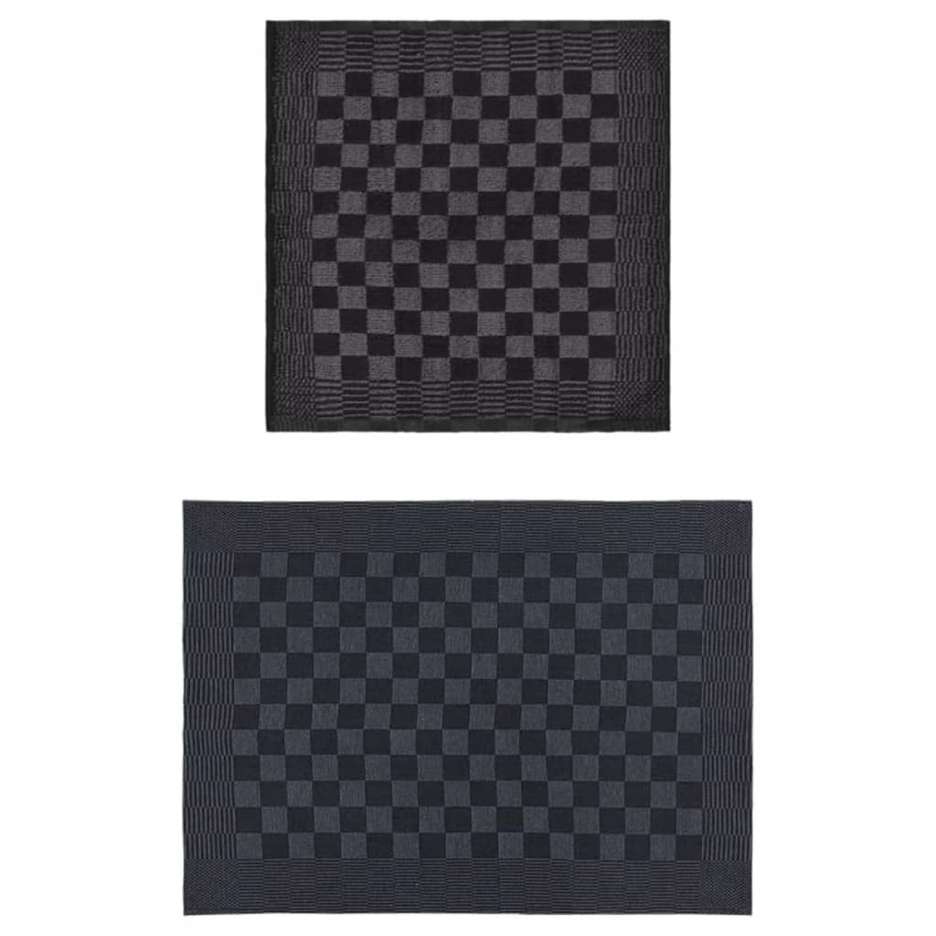 Vidaxl Set di stoffa da cucina a 50 pezzi Black e grigio