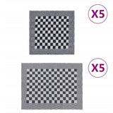 Vidaxl 10-piece kitchen towel set cotton blue and white