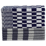 Vidaxl 10-piece kitchen towel set cotton blue and white