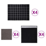 Vidaxl Set di stoffa da cucina in 12 parti Black