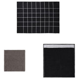 Vidaxl Set di stoffa da cucina in 12 parti Black