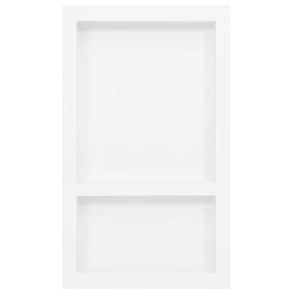 Vidaxl dusj med 2 rom 41x69x9 cm høy glanshvit