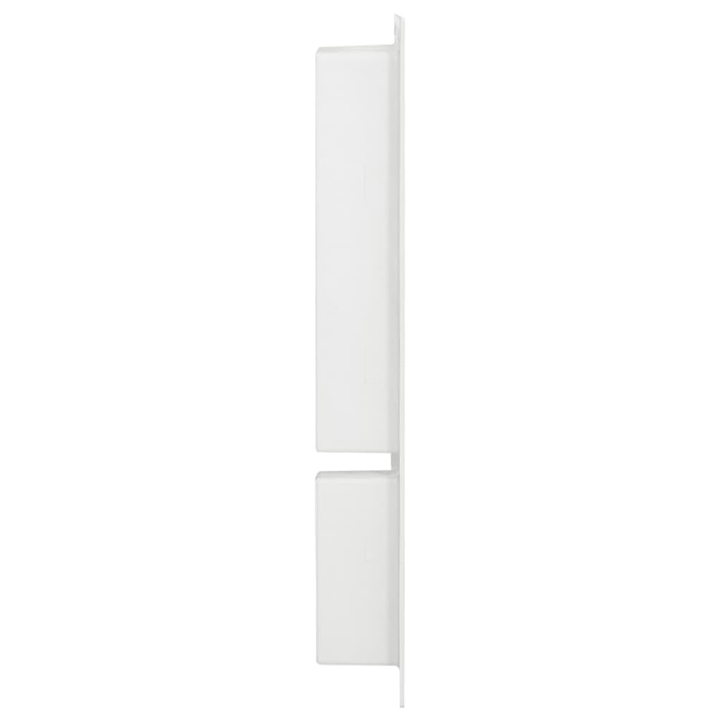 Vidaxl dusj med 2 rom 41x69x9 cm høy glanshvit
