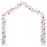 Vidaxl Christmas garland decorated with Christmas balls 10 m white