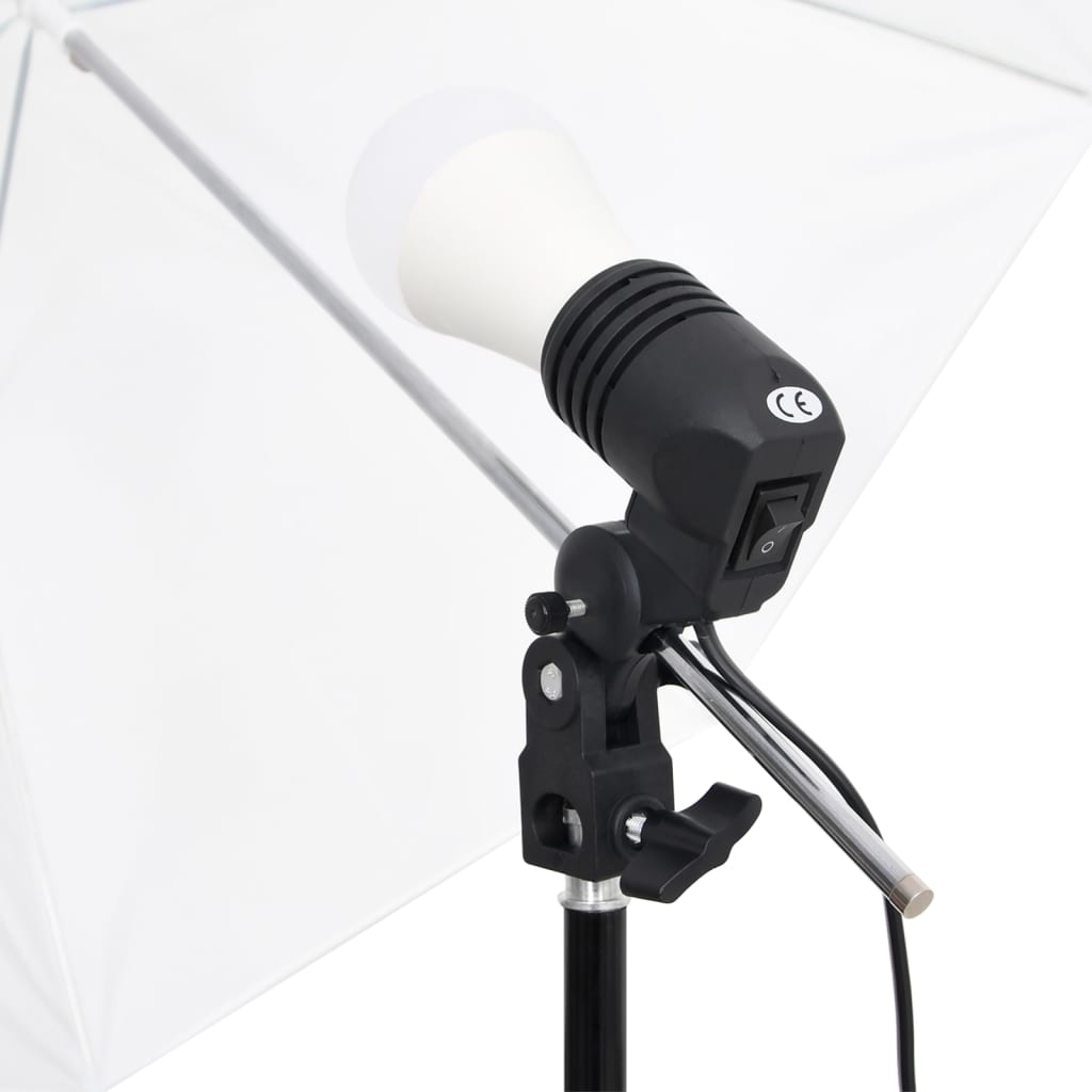 VidaXL Photo Studio Set with Lighting Kit and Background