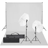 VidaXL Photo Studio Set with Lighting Kit and Background