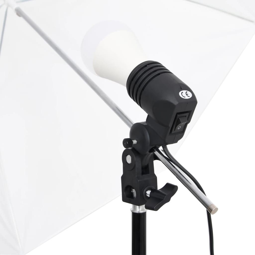 VidaXL Photo Studio Set with Lighting Kit and Background