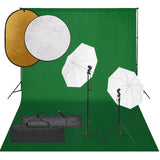 Vidaxl Photo Studio Conjunto com conjunto de iluminação, fundo e refletor