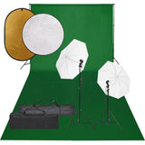 Vidaxl Photo Studio Conjunto com conjunto de iluminação, fundo e refletor