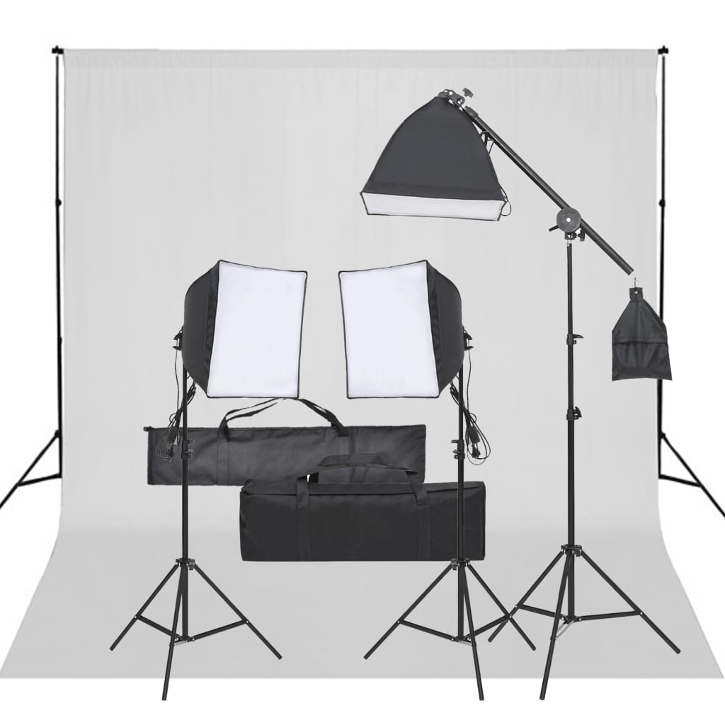 Vidaxl Photo Studio set med belysning och bakgrund
