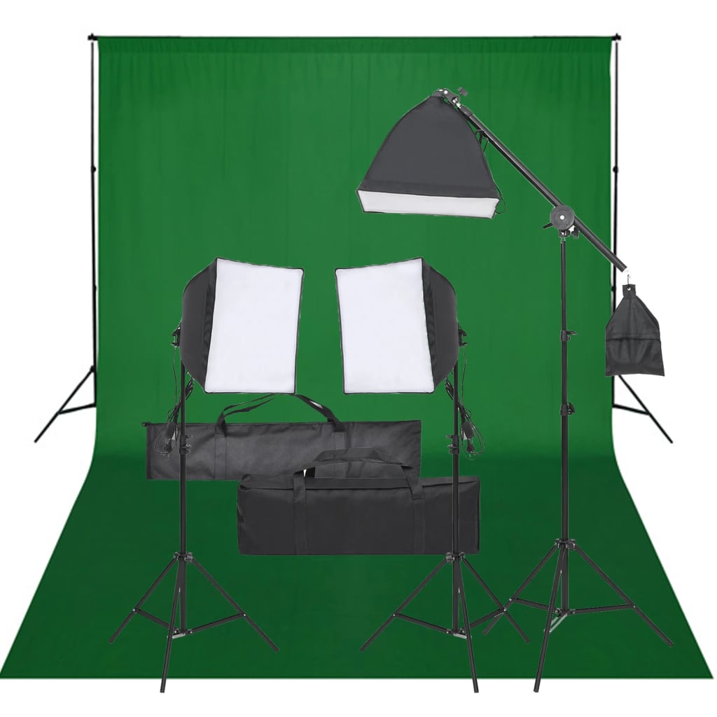 Vidaxl Photo Studio Set Se sadou osvětlení a pozadí