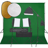 Vidaxl Photo Studio Set Se sadou osvětlení, pozadí a reflektorem