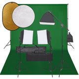 Vidaxl Photo Studio Conjunto com conjunto de iluminação, fundo e refletor