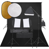 Vidaxl Photo Studio Set Se sadou osvětlení, pozadí a reflektorem