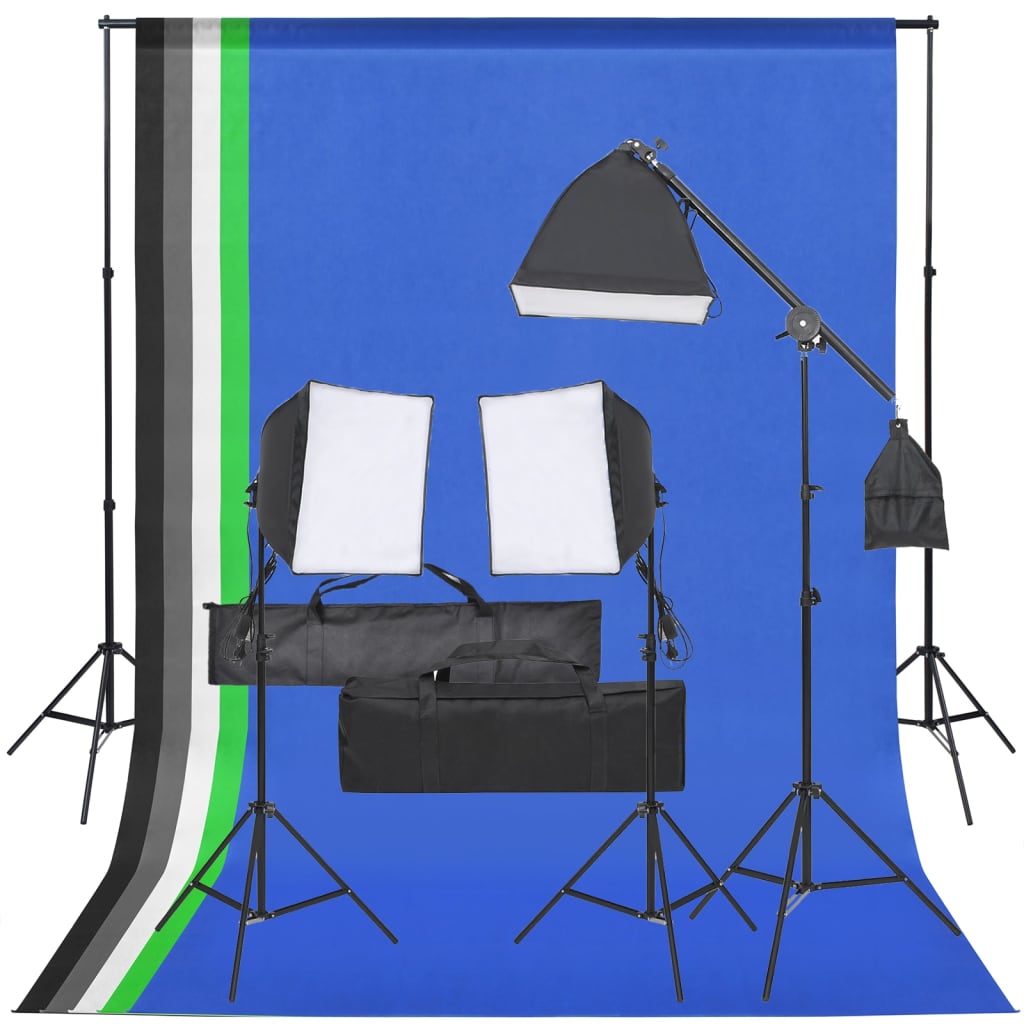 Vidaxl Photo Studio set med belysning och bakgrund
