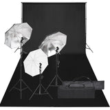 VidaXL Photo Studio Set with Lighting Kit and Background