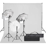 VidaXL Photo Studio Set with Lighting Kit and Background