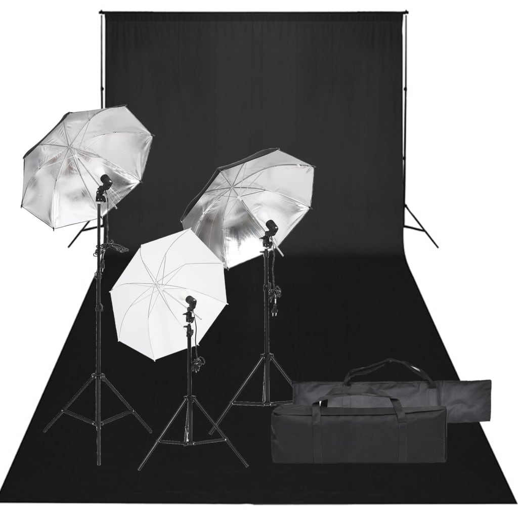 Vidaxl Photo Studio Set Se sadou osvětlení a pozadí