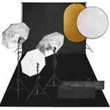 Vidaxl Photo Studio Set Se sadou osvětlení, pozadí a reflektorem