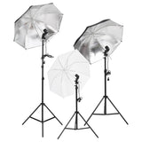 VidaXL Photo Studio Kit with Lighting Kit, Background and Reflector