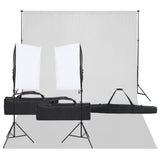 VidaXL Photo Studio Set with Lighting Kit and Background