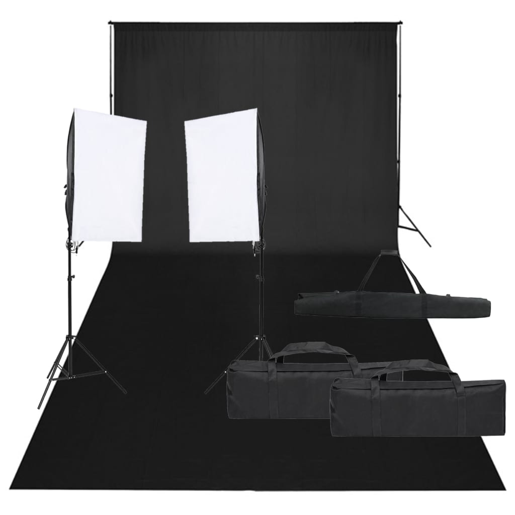 Vidaxl Photo Studio Set Se sadou osvětlení a pozadí