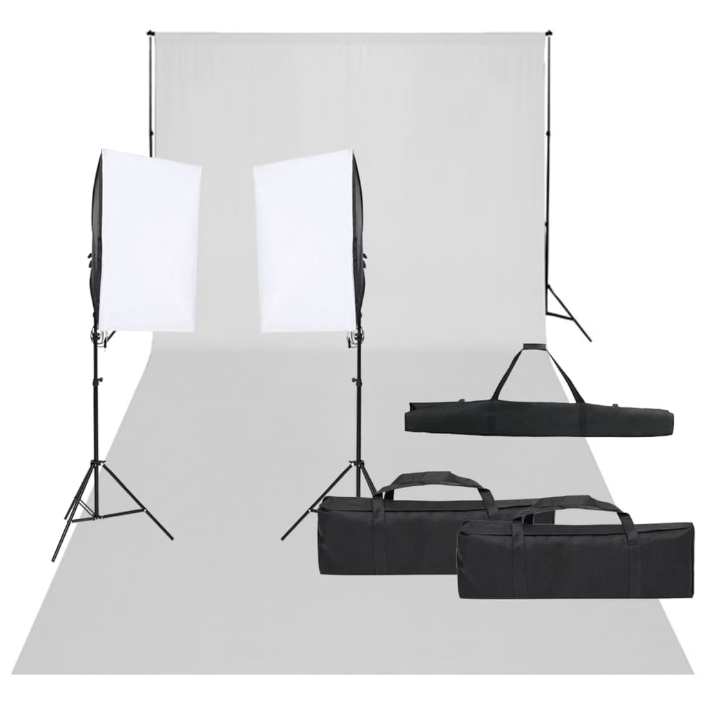 Vidaxl Photo Studio Set Se sadou osvětlení a pozadí