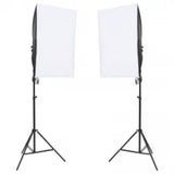 VidaXL Photo Studio Kit with Lighting Kit, Background and Reflector