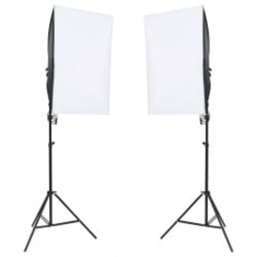 VidaXL Photo Studio Kit with Lighting Kit, Background and Reflector