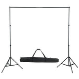 VidaXL Photo Studio Kit with Lighting Kit, Background and Reflector
