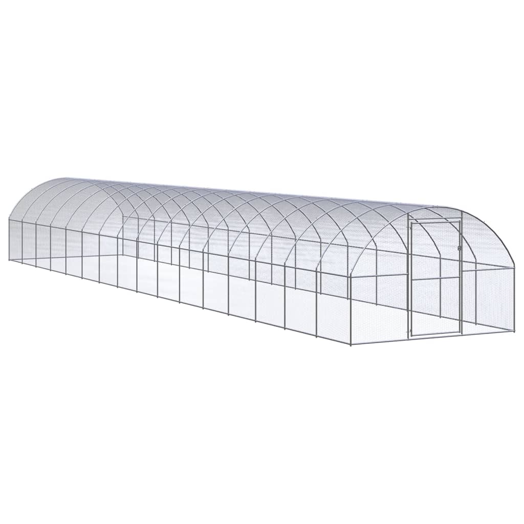 VidaXL Chicken run 3x16x2 m galvanized steel