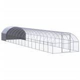 Vidaxl Poulet Run 3x16x2 m galvaniséiert Stol