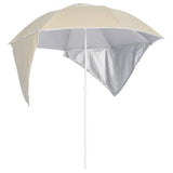 Vidaxl Strandparasol with side walls 215 cm sand -colored