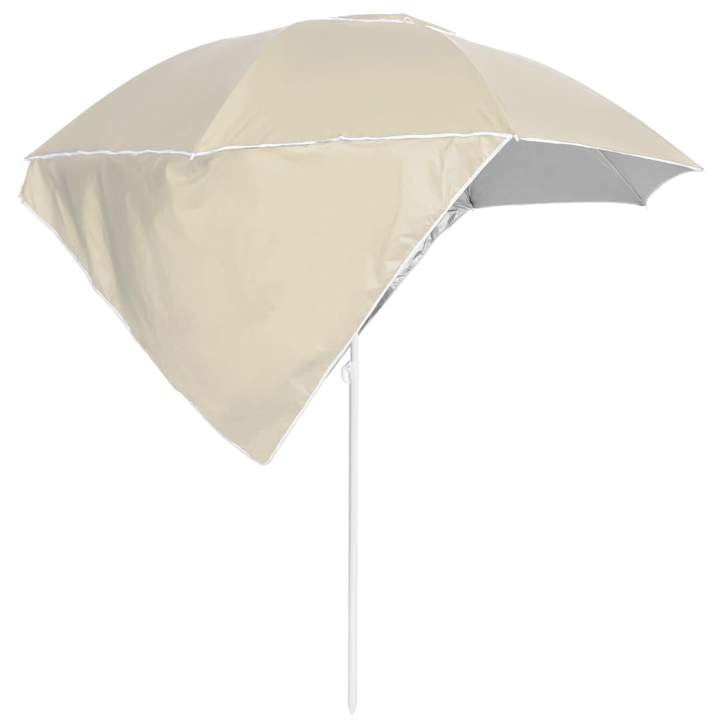 Vidaxl Strandparasol with side walls 215 cm sand -colored