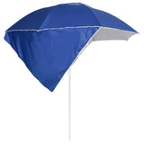 Vidaxl StrandParasol avec parois latérales 215 cm bleu