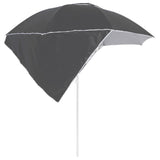 Vidaxl Strandparasol with side walls 215 cm anthracite -colored