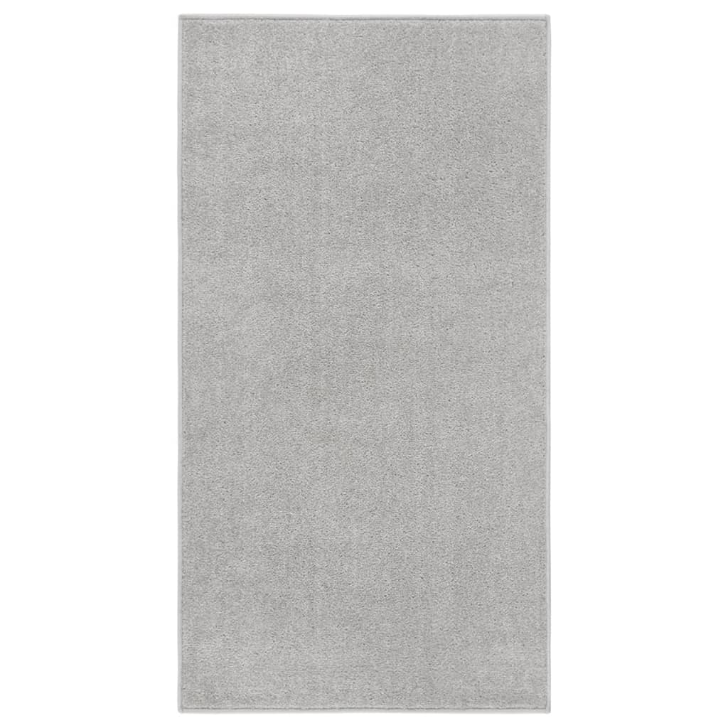 Vidaxl rug Kortpolig 80x150 cm light gray