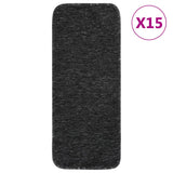 Vidaxl Schodišťové rohože 15 ST ANTIP SLESSED SCECTURANGULL 60x25 cm Anthracite Color