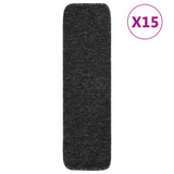 Vidaxl Stair Mats 15 St Anti-Slip Rectangular 75X20 cm Anthracite Color