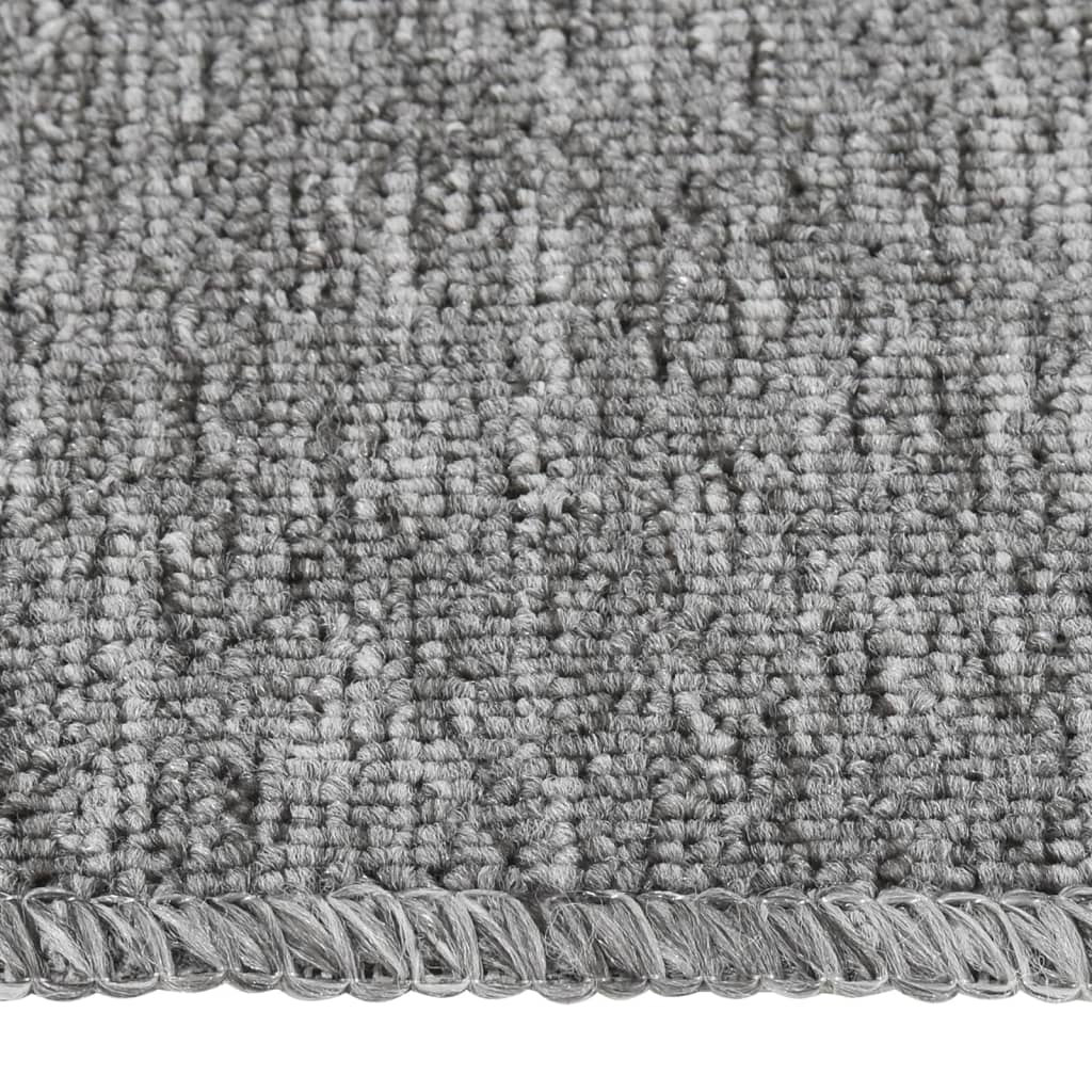 Vidaxl Stair Mats 15 St Anti-Slip Rectangular 75X20 CM Grå