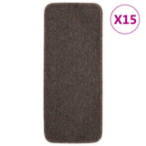 Vidaxl stair mats 15 st anti-slip rectangular 60x25 cm brown