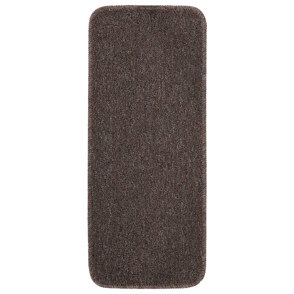 Vidaxl stair mats 15 st anti-slip rectangular 60x25 cm brown
