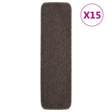 Vidaxl stair mats 15 pcs anti-slip rectangular 75x20 cm brown