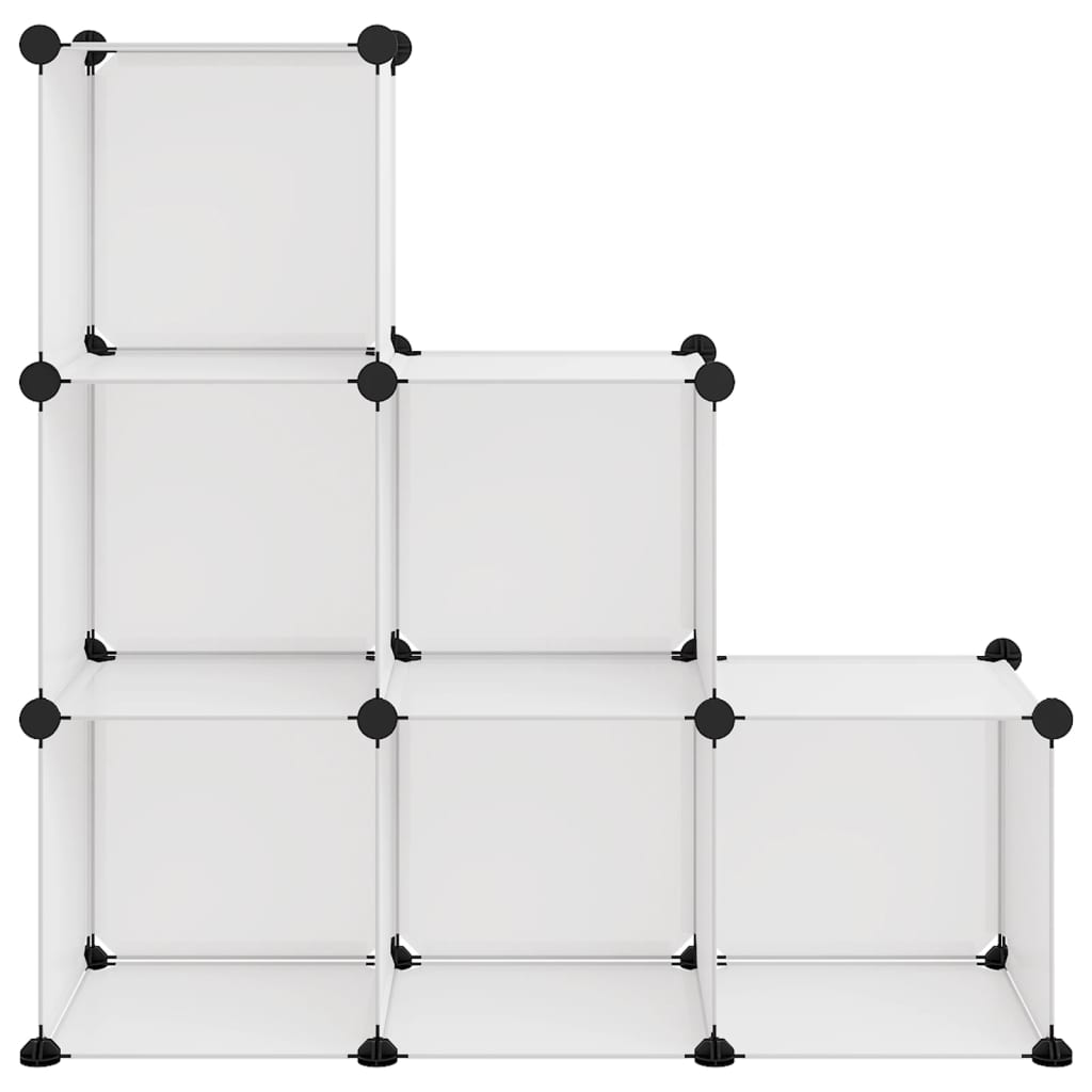 Vidaxl Storage furniture with 6 compartments Polypropene Transparent
