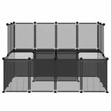 Vidaxl small animal cage 143x107x93 polypropylene and steel black