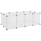 VidaXL animal loft Small 144x74x46.5 cm Polypropene and Steel Transparent