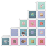 Vidaxl Children's Storage Furniture med 15 kurs Polypropene White